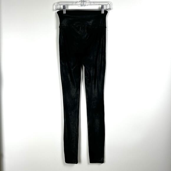 Spanx SPANXshape™ Faux Leather Leggings Black Slimming Power Waist Womens Size S - Picture 7 of 10